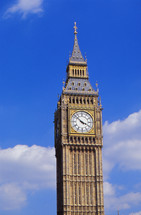 Big Ben Clock Tower. Ten minutes to four