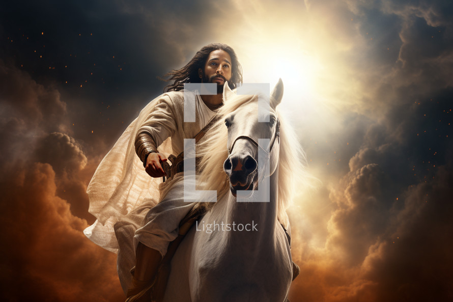Jesus Returning on a White Horse