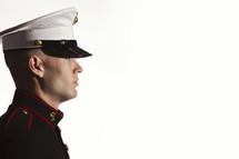 Marine in uniform.
