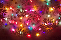 colorful Christmas lights background 