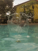 splash in a pool 
