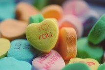 candy conversation hearts. 