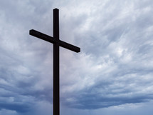 Cross against the clouds