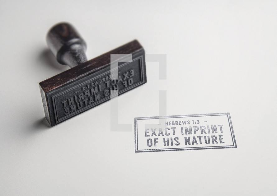 Exact Imprint of his nature, Hebrews 1:3 rubber stamp