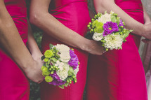 Bridesmaids with Bouquets