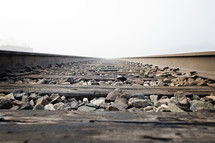 railroad tracks closeup 