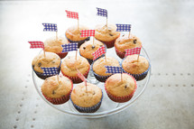 blueberry muffins for the fourth of July 