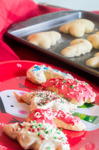 baking Christmas cookies