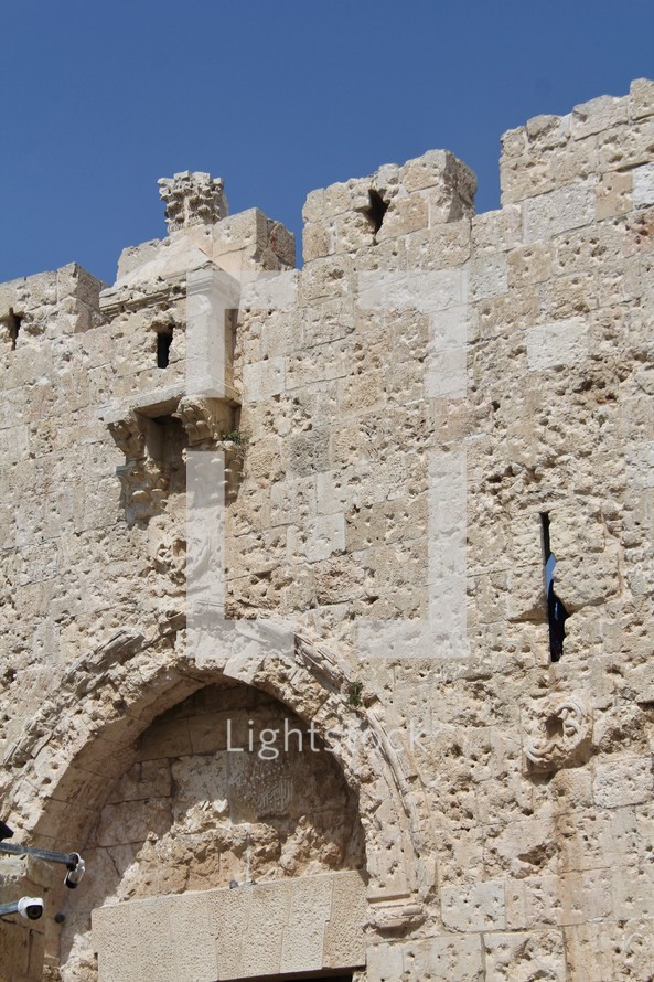 Zion Gates Jerusalem Old City Walls (Near upper room) 