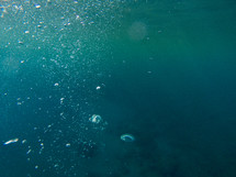 bubbles under water 