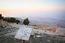 View of the Promised Land from Mt Nebo in Jordan.