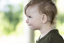 side profile of a toddler boy 
