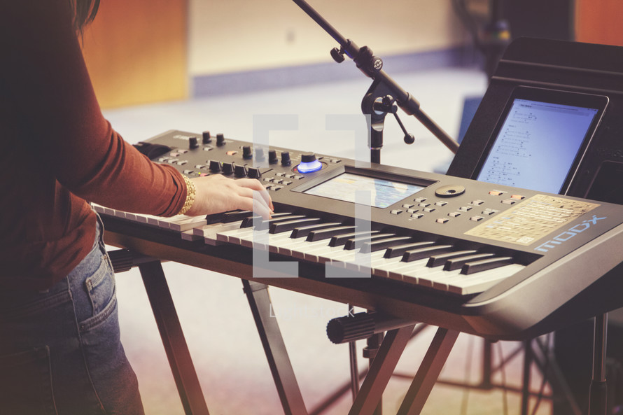 keyboard player worship team member church campus  