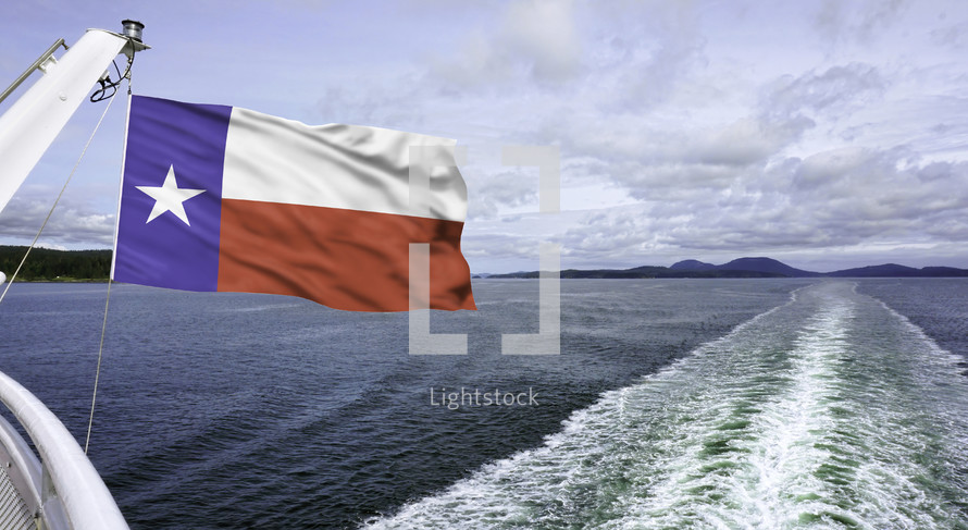 Texas flag on a boat 