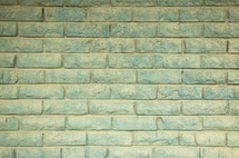 teal brick wall background 