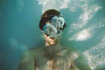 boy under water 