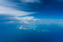 aerial view over the Bahama Islands 