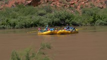 People on a rafting adventure on the Colorado River