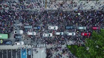 Protest Aerial View	