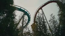 roller coaster ride at an amusement park 