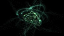 Atomic particles - 4k 3D animation of an atom with spinning electrons