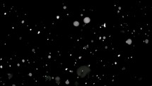 Real snow on black background, It is snowing peaceful foreground layer
