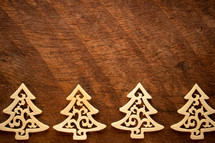 wooden Christmas trees 