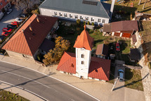 Aerial View of Chapel of St. Ján Nepomucký in Polomka, Slovakia