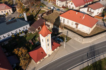 Aerial View of Chapel of St. Ján Nepomucký in Polomka, Slovakia