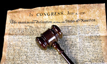 gavel and Declaration of Independence 