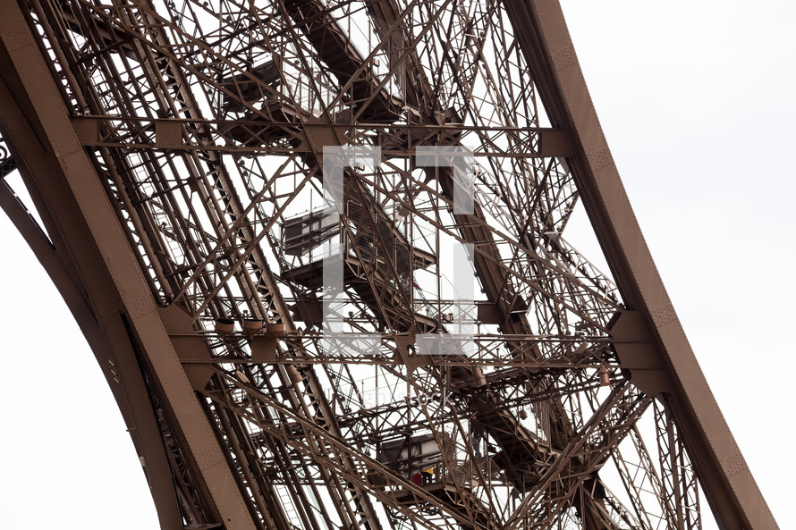 Detail from the bottom of the Eiffel, Paris