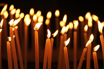 Multiple candles burning 