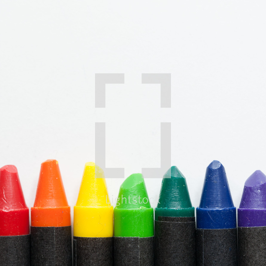 rainbow of crayons