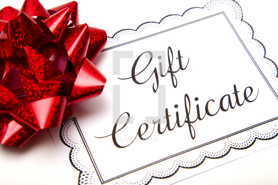 gift certificate 