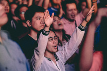 raised hands in worship 