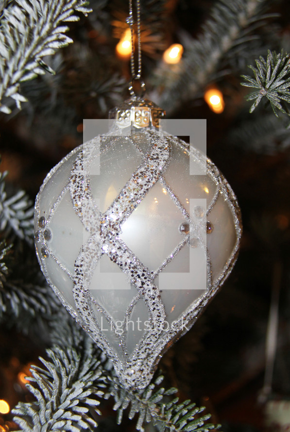ornament hanging on a Christmas tree 