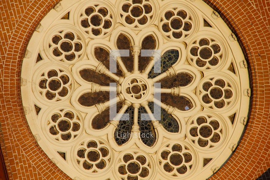ornate circular window