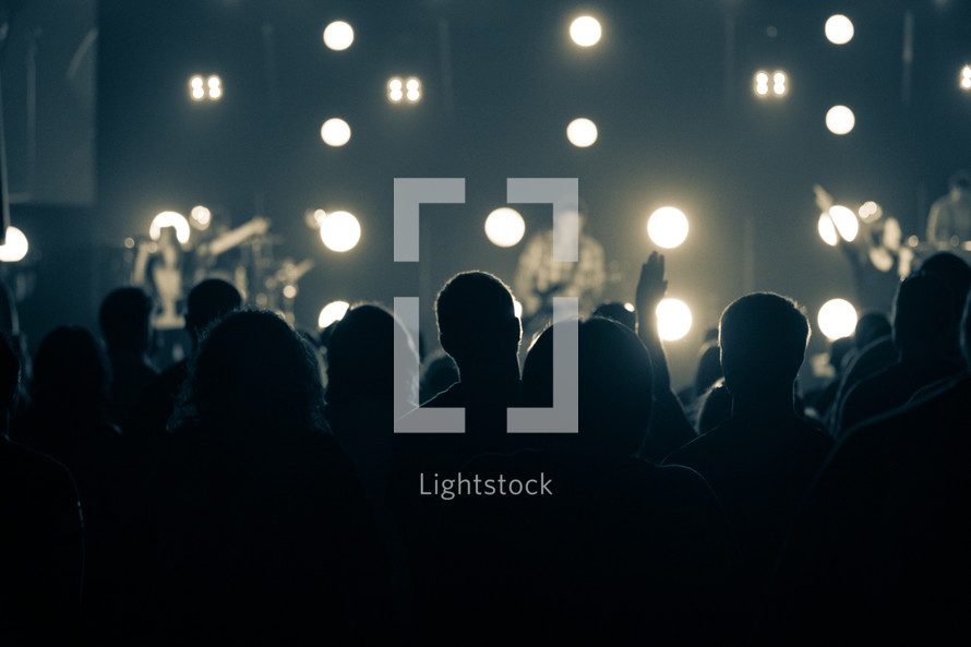 worship service and stage lights