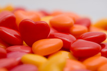 colorful heart candies 