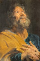 Painting of St Peter, looking to God 