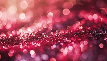 Glistening Red Bokeh Lights Abstract Background
