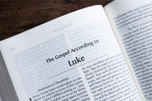 open Bible turned to Luke