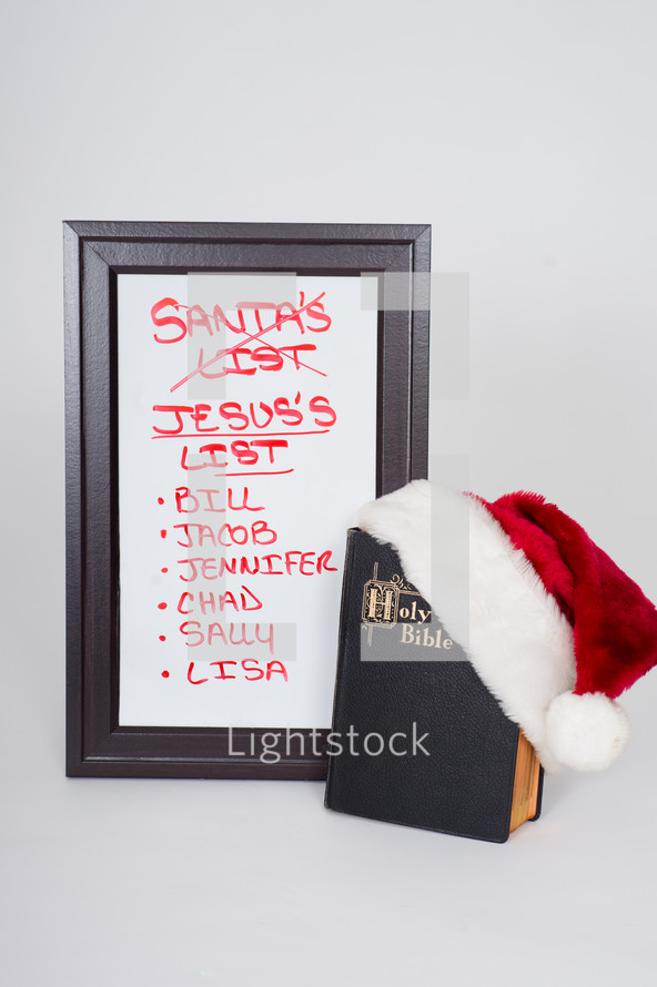 Santa's List becomes Jesus's List 