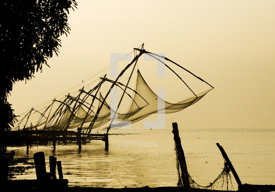 Fishing nets in India 