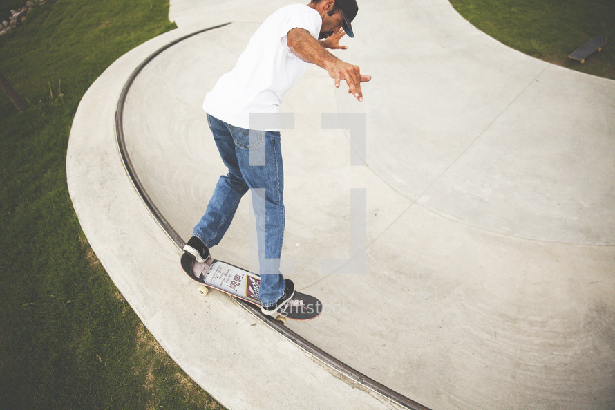 man skateboarding on a ramp 