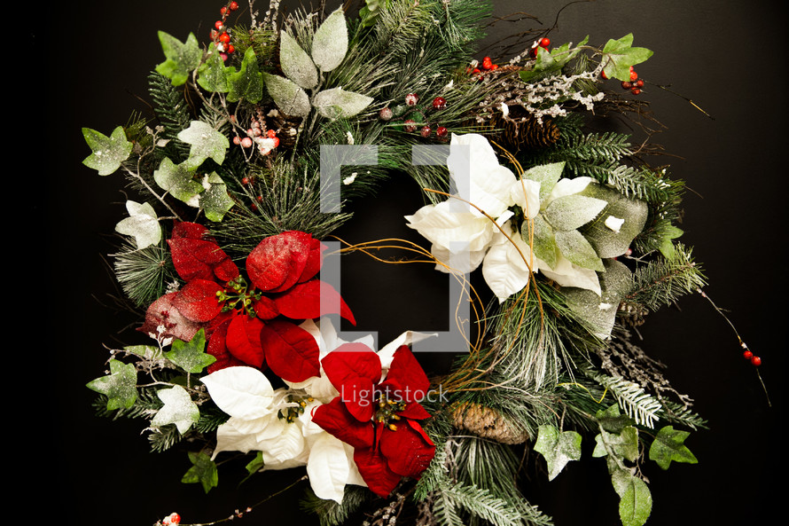 poinsettia wreath 