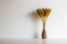 fuzzy grasses in a vase 