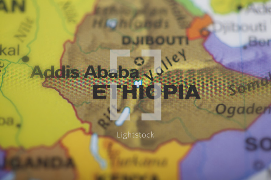Ethiopia, map 