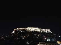 Athens Greece at night 