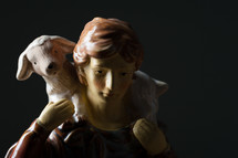 shepherd, lamp, figurine, sheep, nativity